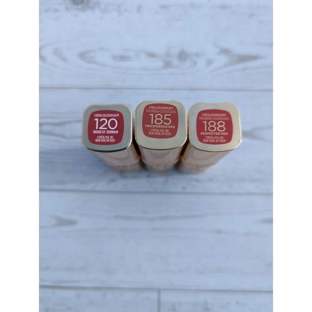 L'Oreal Colour Riche The Reds #185 Prosperous, #188 Respected, #120 St. Germain